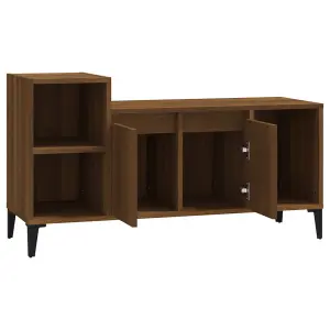 Berkfield TV Cabinet Brown Oak 100x35x55 cm Engineered Wood