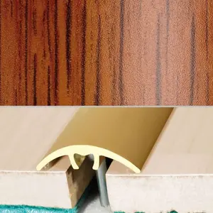 A66 32mm Aluminium Wood Effect Door Threshold Strip - Mahogany, 0.93m