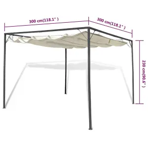 Berkfield Garden Gazebo with Retractable Roof Canopy