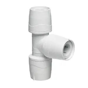 X10 Polypipe PolyMax MAX215 15mm Pushfit Equal Tee White