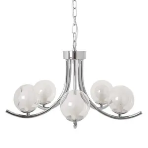 Jimena 5 Light Polished Chrome Pendant Chandelier