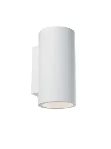 Luminosa Banjie Paintable Plaster Wall Lamp White, GU10