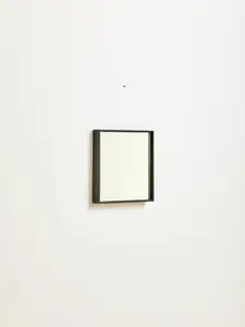 Interiors by Premier Contemporary Black Small Square Wall Mirror, Reflective Wall Mirror, Versatile Antique Mirror for home