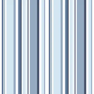 Galerie Simply Stripes 3 Blue Step Stripe Smooth Wallpaper