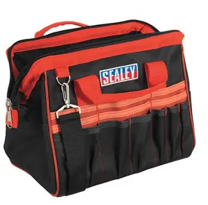 Sealey Tool Bag 300mm Multi Pocket Wide Opening Storage Bag Caddy Tote Bag AP301