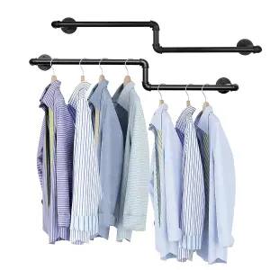 Wall Mounted Clothes Rack,100cm (2 Packs)