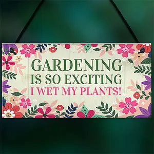 Red Ocean Funny Garden Plaque Gardening Gifts Hanging Garden Shed Signs Novelty Decor Gift For Her