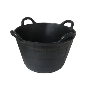 Flexi Tub Rubber Builders Bucket 40L (4 Handles Flexible Gardening Storage)