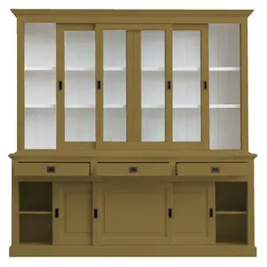 Anneros Display Cabinet Green Brown