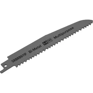 5 Pack of 150mm Bi-Metal Reciprocating Saw Blades for Heavy-Duty Cutting