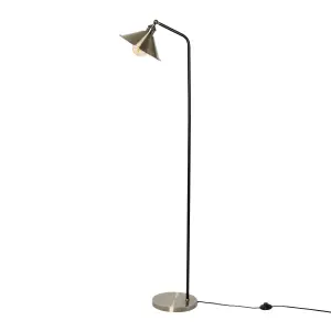 Inlight Bureau Satin Antique brass effect LED Floor lamp