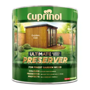 Cuprinol Ultimate Golden oak Matt Exterior Wood paint, 4L