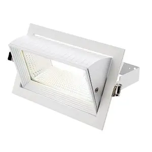 Luminosa Axial Integrated LED Recessed Light Matt White, Glass