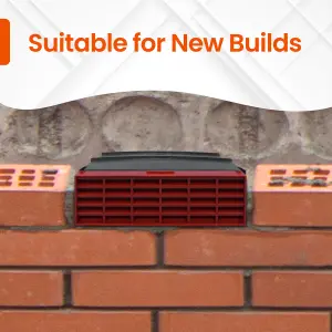 9" x 3" Terracotta Air Brick Cavity Wall Sleeve Air Vents for Interior Walls