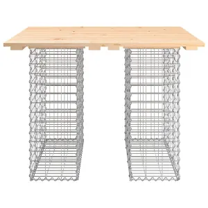 Berkfield Garden Bench Gabion Design 100x102x72 cm Solid Wood Pine