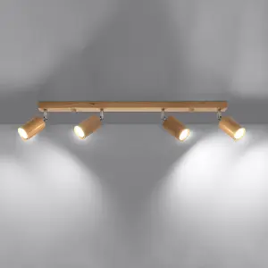 Berg Wood Bronze 4 Light Classic Ceiling Light