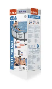 Bestway Steel pro max Swimming pool with pump (L) 3.66m x (H) 76cm