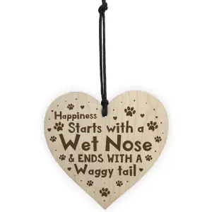 Handmade Dog Lover Gifts Wooden Heart Dog Sign Dog Gift Pet Gift Hanging Plaque