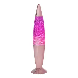 Global Gizmos Purple Chrome Retro Lava Lamp