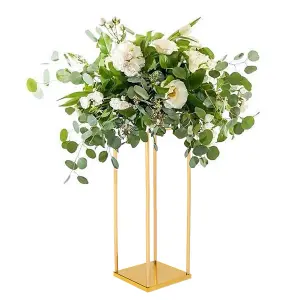 Gold Tall Metal Floor Vase Flower Stand Wedding Centrepieces 60cm (H)