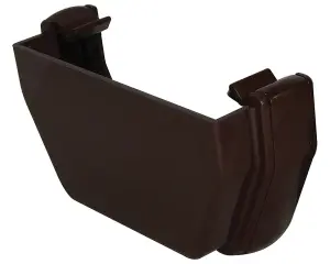 FloPlast Brown Square Gutter stop end, (L)41mm (W)114mm