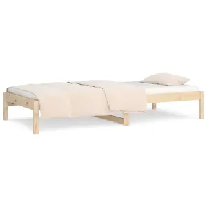 Berkfield Day Bed 90x190 cm Single Solid Wood Pine