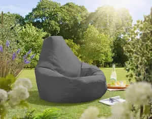 Adult Highback Beanbag for Indoors or Outdoors Ready Filled Bean bags - Grey