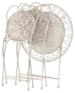 Set of 2 Garden Chairs TRIESTE Metal Beige