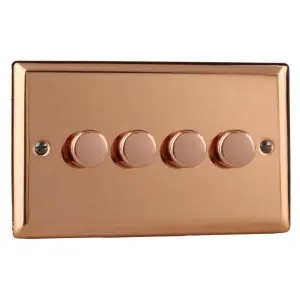 Varilight 4-Gang 2-Way 4x120W V-Pro LED Dimmer Polished Copper