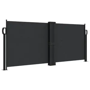 Retractable Side Awning Black / 100" H x 1000" W