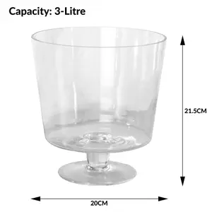 Footed Glass Trifle Bowl - 3L Serving Bowl