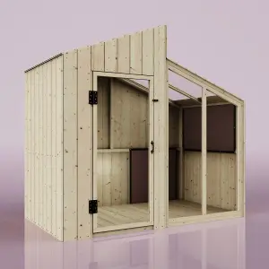 PolarPlay Kids Scandinavian Style Wooden Playhouse - Freyja Rose