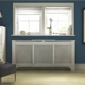 Mayfair Medium White Radiator cover 915mm(H) 2000mm(W) 215mm(D)