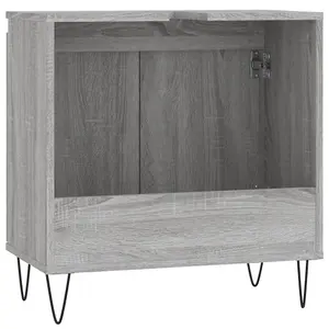 Berkfield Bathroom Cabinet Grey Sonoma 58x33x60 cm Engineered Wood