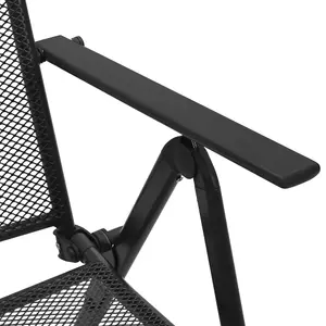 Berkfield Folding Mesh Chairs 4 pcs Steel Anthracite