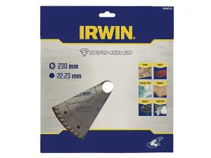 IRWIN 230mm Diamond Blade for Precision Cutting of Stone and Tile