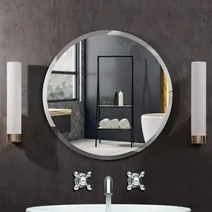 Frameless Round Wall Mounted Mirror L 60cm