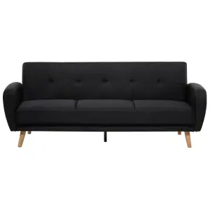 Beliani Traditional 3 Seater Sofa FLORLI Black