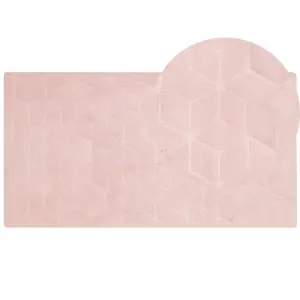 Faux Rabbit Fur Rug 80 x 150 cm Pink THATTA