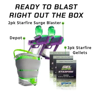 Gelblaster Starfire Surge 2pk + Depot + 2pk Facemask