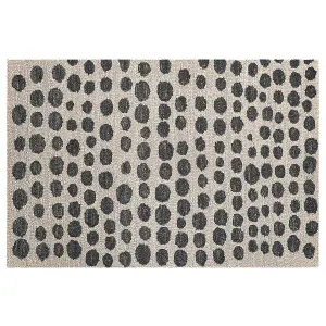 Wool Area Rug 140 x 200 cm Beige and Black HAVRAN