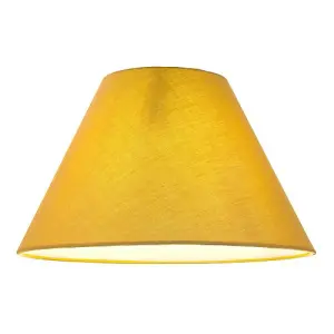 Traditional 12 Ochre Cotton Coolie Lampshade Suitable for Table Lamp or Pendant