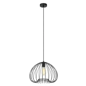 Luminosa Modern Hanging Pendant Black 1 Light , E27