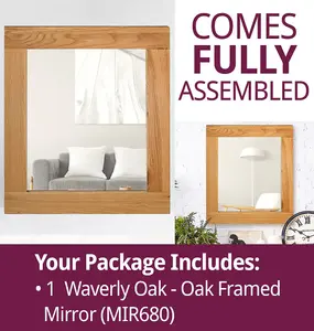 Hallowood Furniture Waverly Oak - Oak Framed Mirror (MIR680)