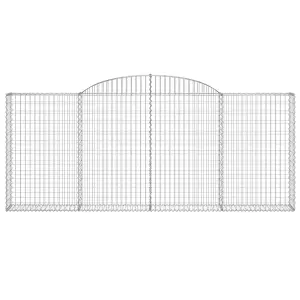 Berkfield Arched Gabion Baskets 7 pcs 300x30x120/140 cm Galvanised Iron