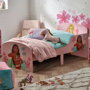 Disney Princess Toddler Bed: Sturdy Engineered Wood Construction, Fits 140cm x 70cm Mattress (Mattress not included)