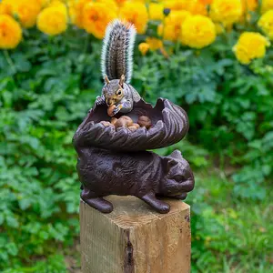 Woodside Cast Iron Squirrel/Bird Feeder