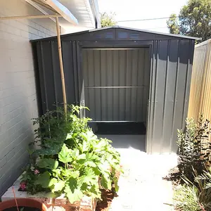 Globel 10x7ft Apex Metal Garden Shed - Anthracite Grey