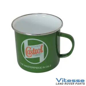 CASTROL Tin Mug Metal Cup Drinks Water Coffee Tea Branded Gift For Him DA6270