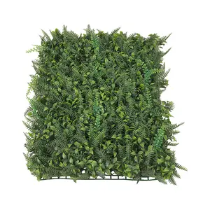 Artificial Grass Plant Wall Panel, Artificial Leaves Hedge Wall Panel H 8 cm